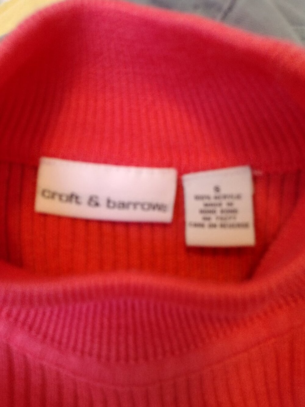 Croft and Barrow Vintage Coral Ribbed Mock Neck Short Sleeve Knit Top